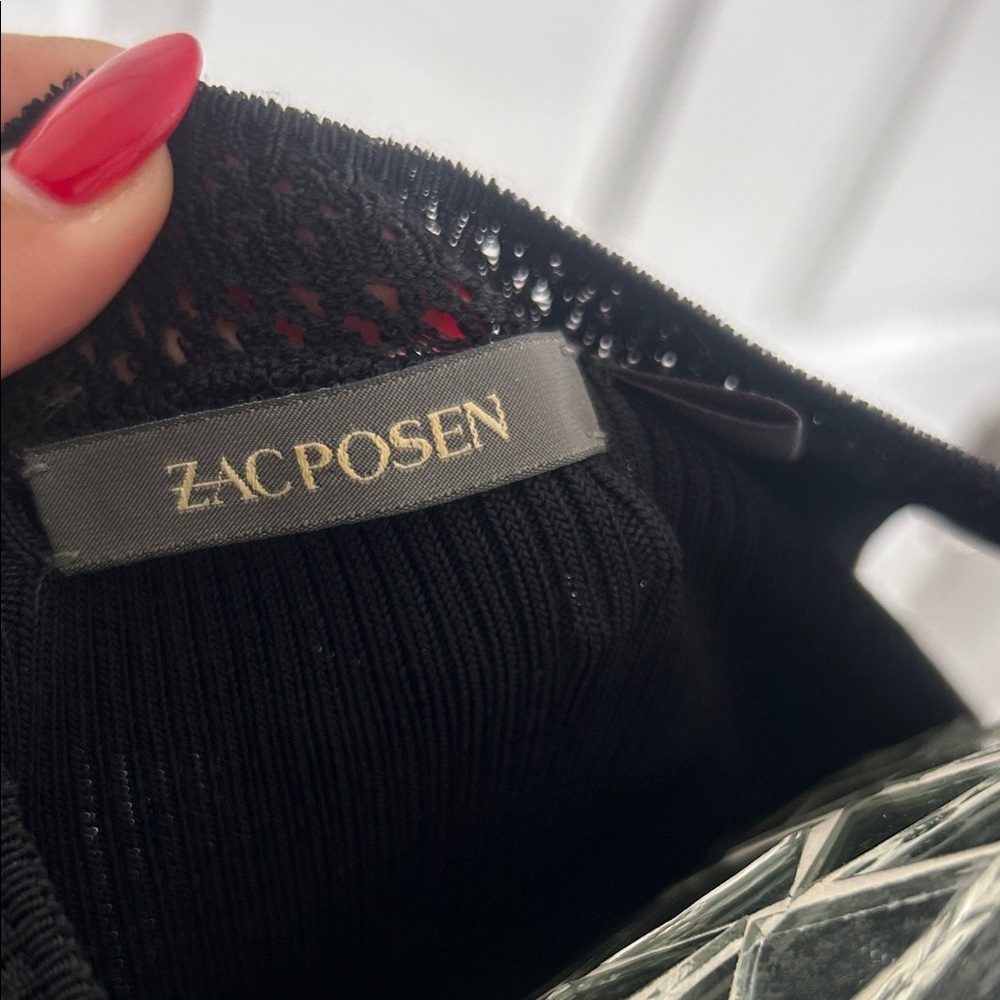 Zac Posen Black Crochet Maxi Dress - Picture 3 of 10